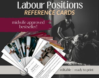 Bestselling Midwife Approved Labor Position Reference Cards (PDF Download)