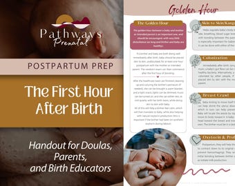 The Golden Hour After Birth | Skin-to-Skin & First Hour Handout for Parents