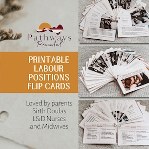 Labor Positions Flip Cards for Doulas and Midwives (Digital Download)