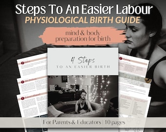 4 Steps To An Easier Birth Educational Childbirth Guide For Doulas and Parents. (Canva Template Included).