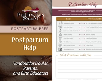 Postpartum Recovery Handout | Practical Support for New Moms & Doulas