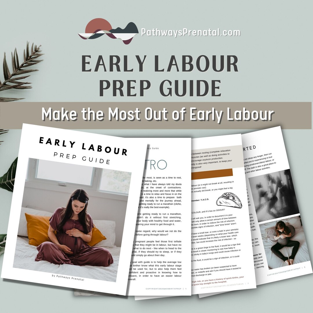 Early Labour Prep Guide. PDF Printable or Eguide. Birth Prep Etsy
