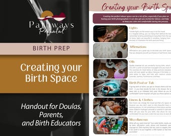 Creating your Birth Space Handout for Doulas and Parents | Learn how to Create a Beautiful and Calming Labour Space at Home or in Hospital