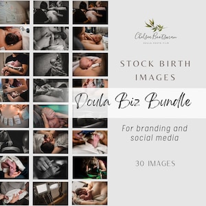 Birth doula biz bundle of stock birth photography. Image licensing. Doula tool. Birth graphics. Birth business.