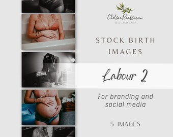 Labour 2 bundle stock birth photography. Image licenses. Birth worker business. Doula stock photography. Instagram photos.