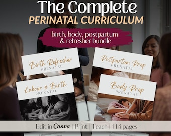 Childbirth Education Curriculum Bundle for Doulas | Prenatal Class Program | Birth Educator Teaching Materials
