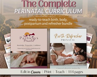 Full Childbirth Education Curriculum Bundle for Doulas and Educators | Includes Slideshow and info on Setting up and Teaching Classes