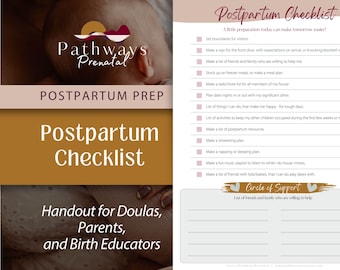 Postpartum Checklist | New Mom Recovery & Fourth Trimester Printable