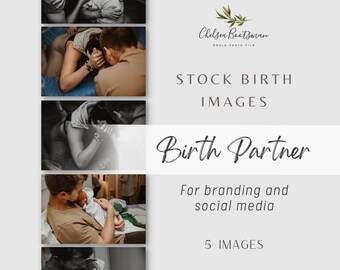 Birth partner bundle stock birth photography. Image licenses. Doula tools. Doula bundle. Instagram photos.