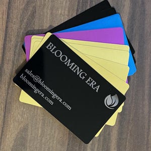 Custom Laser Engraved Metal Business Cards