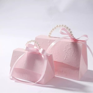 Impression typographique Boîte de bonbons à fleurs Mini sacs d'emballage Boîte en papier pour coffret cadeau Petits sacs-cadeau Cadeaux de mariage Décoration de fête