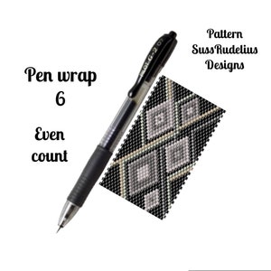 Pen wrap 6 even count peyote pattern