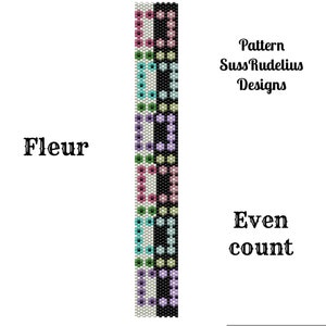 Fleur even count peyote pattern