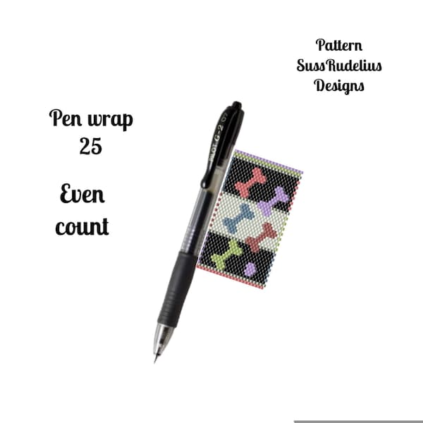 Pen wrap 25 even count peyote pattern