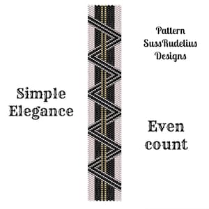 Simple Elegance even count peyote pattern