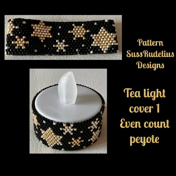 Tealight cover 1 even count peyote pattern