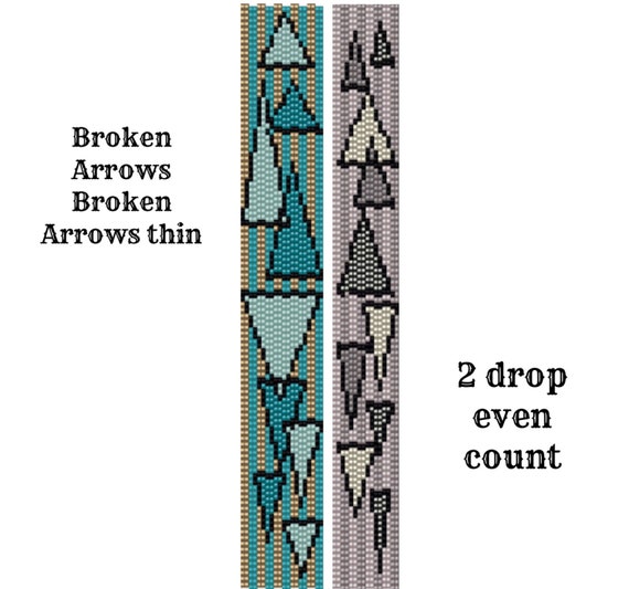 Broken Arrows and Broken Arrows Thin 2 Drop Even Count Etsy