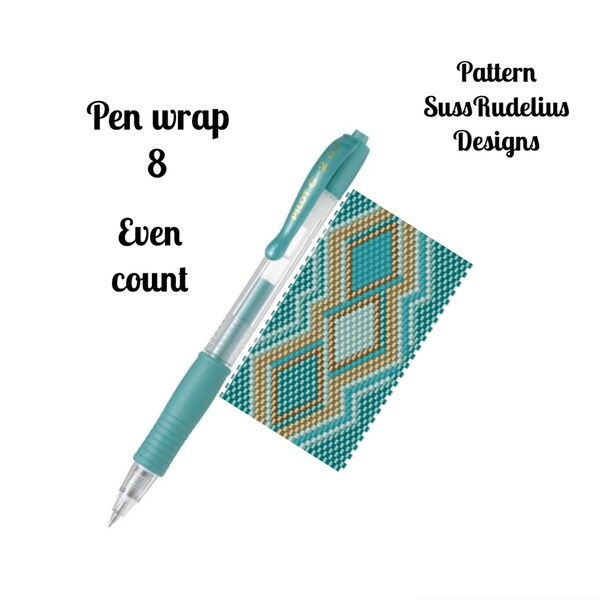 Pen wrap 8 even count peyote pattern