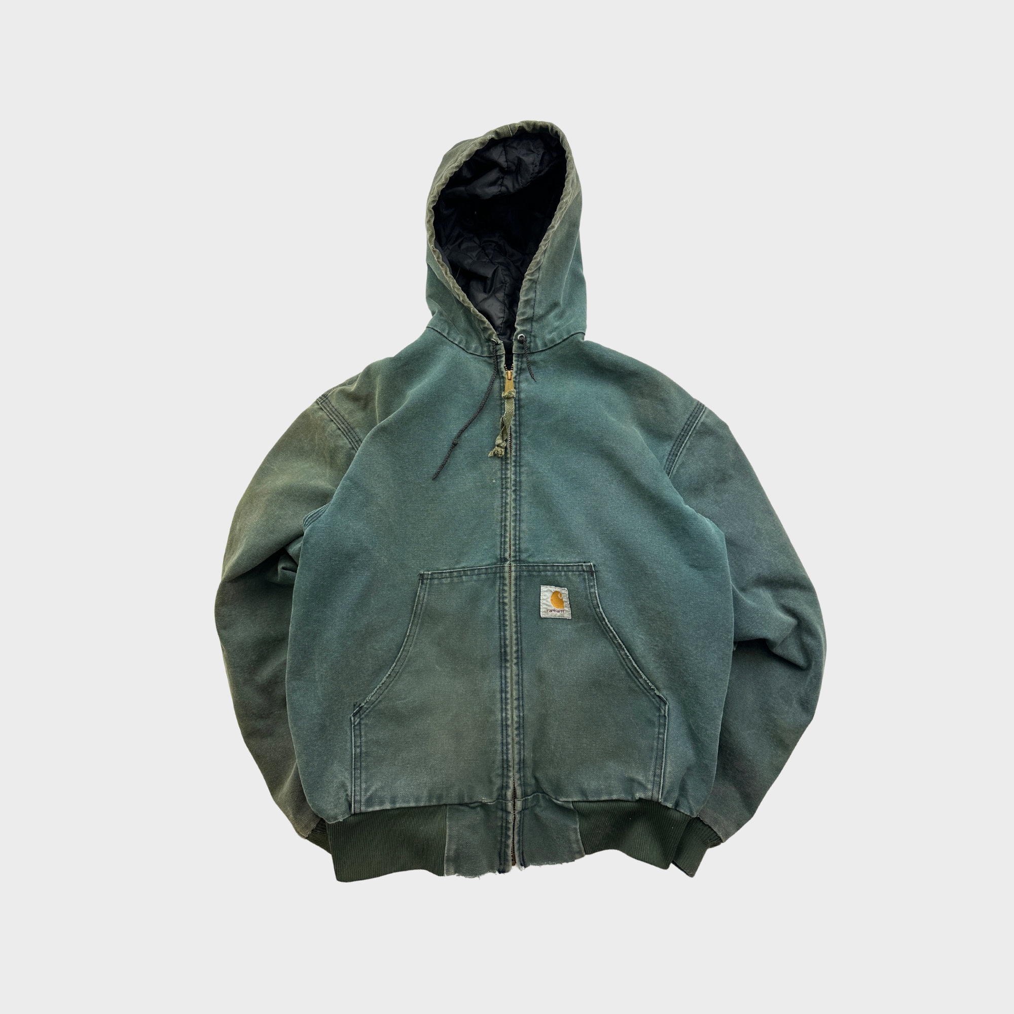 Vintage 90s Carhartt Moss Green Insulated Hooded Canvas Jacket - Etsy
