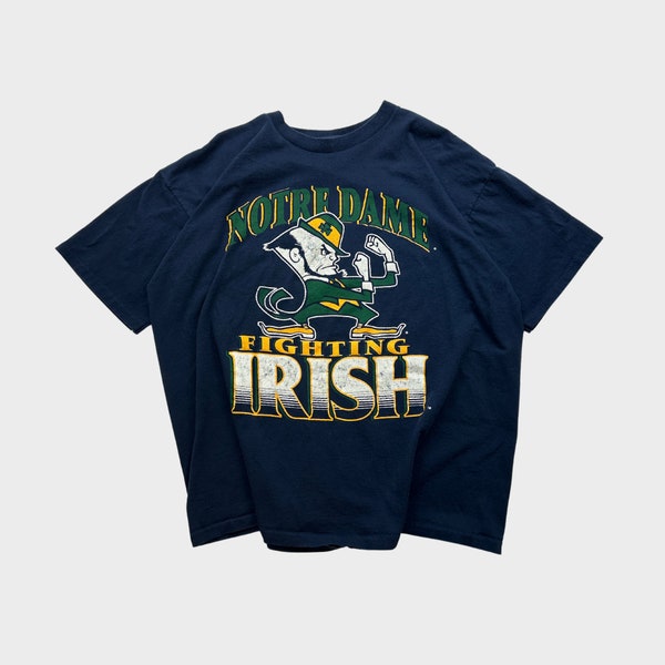 vintage années 90 Notre Dame Fighting Irish Collegiate T-shirt graphique
