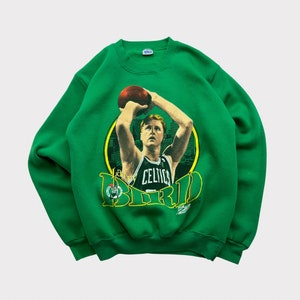 Vintage 90s Boston Celtics Larry Bird NBA Graphic Salem Crewneck Sweatshirt