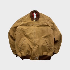 Beige geïsoleerd vintage Carhartt Santa Fe-jack uit de jaren 90
