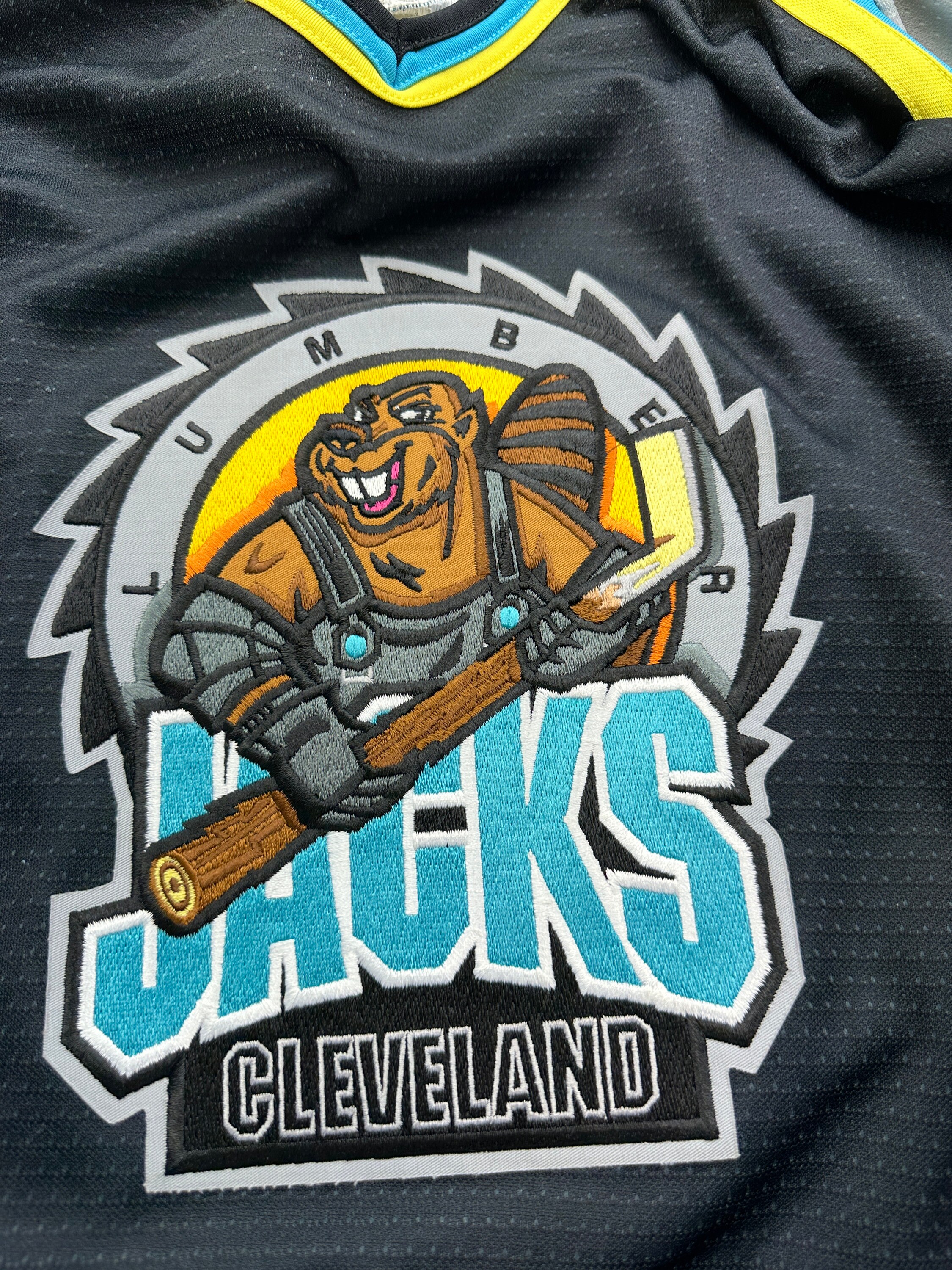 Vintage 90s Rare Cleveland Lumberjacks Embroidered Hockey Jersey Etsy Finland