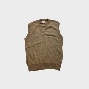 Vintage 80s Knit Sweater Vest Wool Blend Jumper
