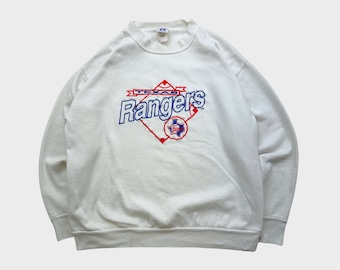 Vintage 90s Texas Rangers MLB Embroidered Crewneck Sweatshirt (Women's Large)