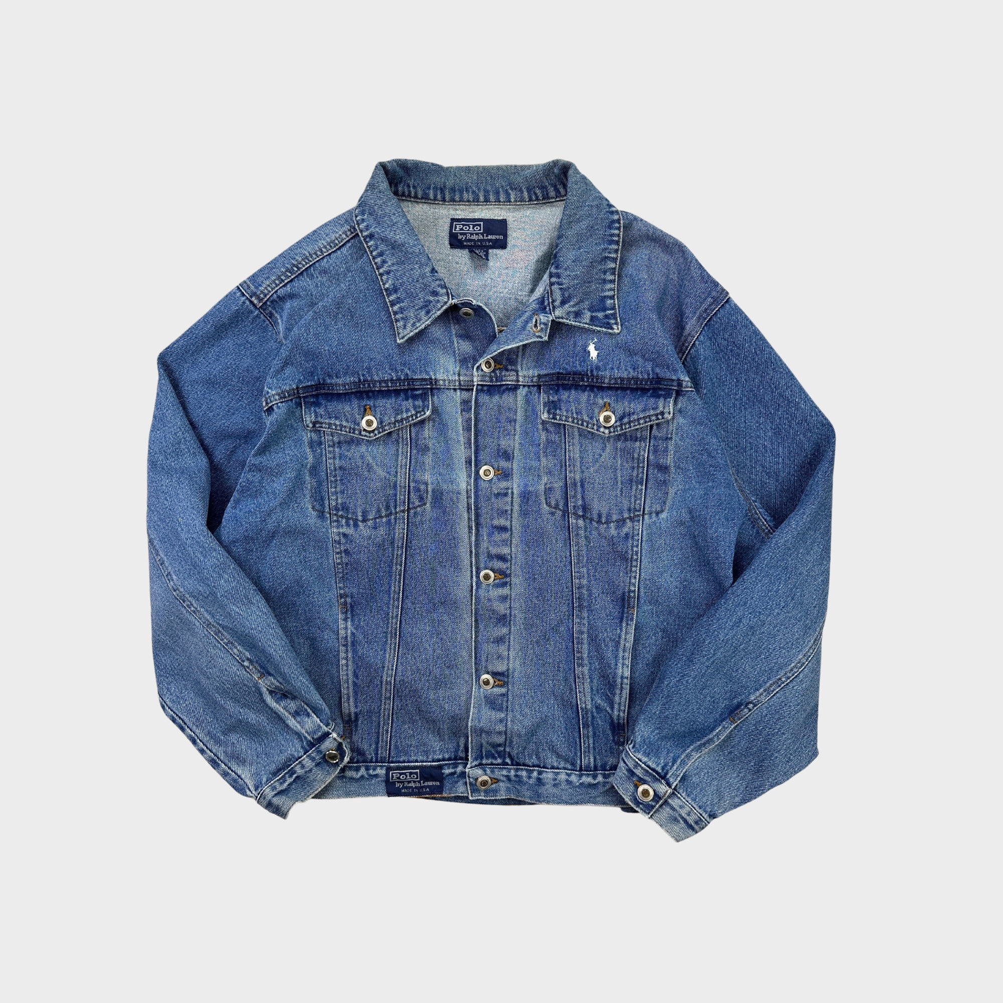 Vintage 90s Polo Ralph Lauren Denim Trucker Jean Jacket Etsy Ireland