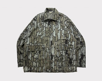 Vintage 80s Real Tree Camo Lightweight Zip-up Shirt Jacket