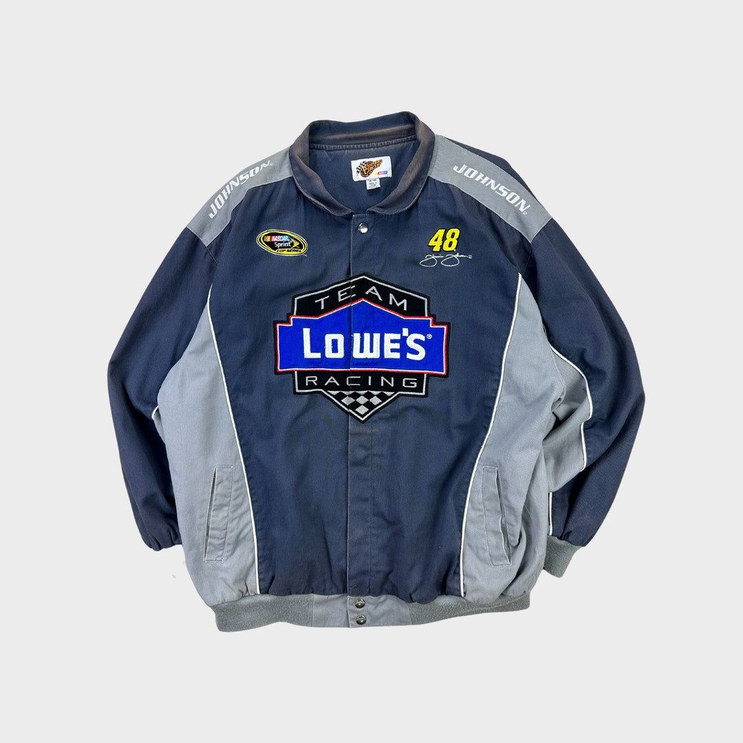 Bomber Jacket Lowes Work Jackets Vintage Lowe's Jimmie Johnson