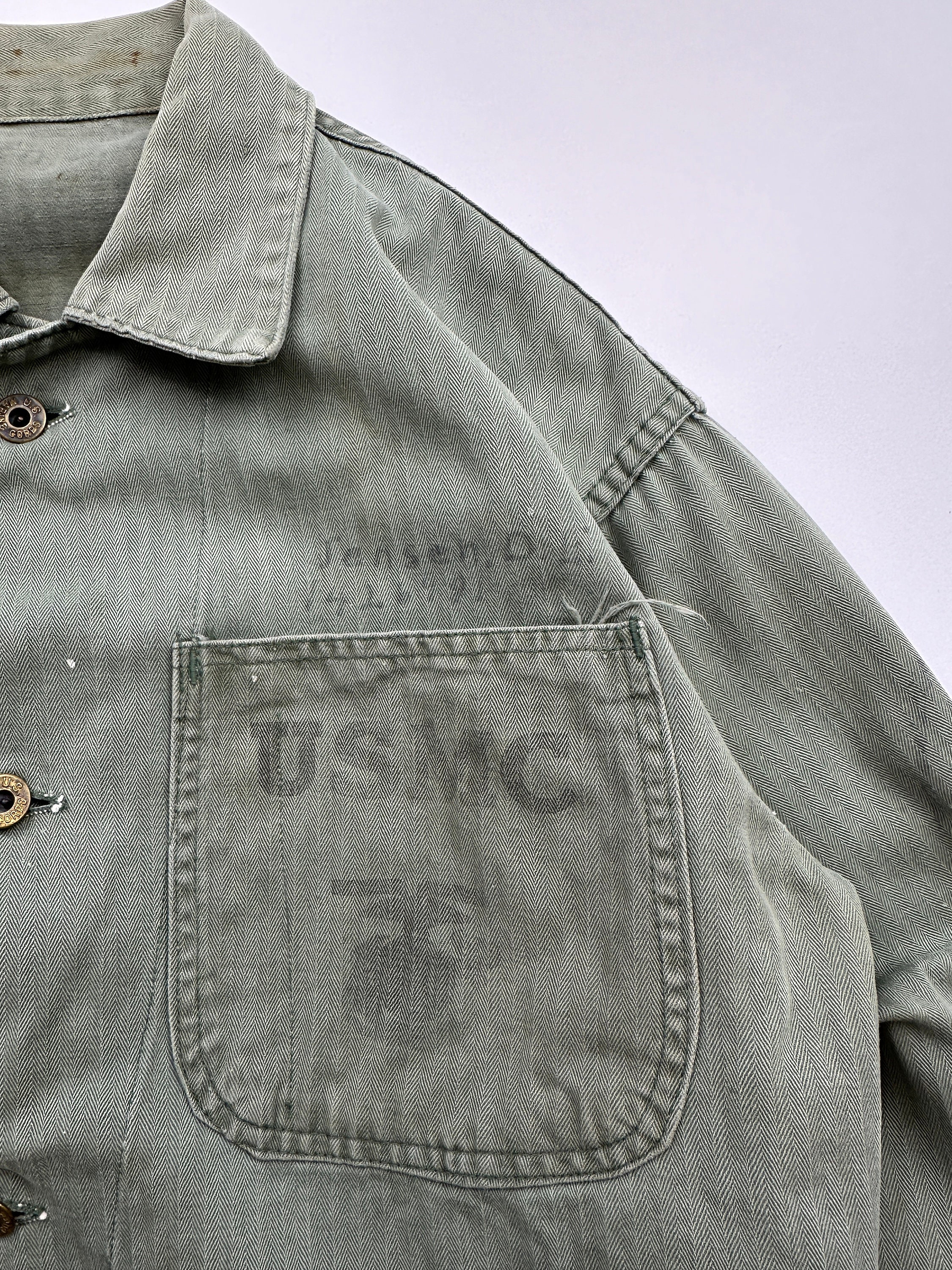 Vintage 40s WW2 USMC Herringbone Twill True Vintage Military 