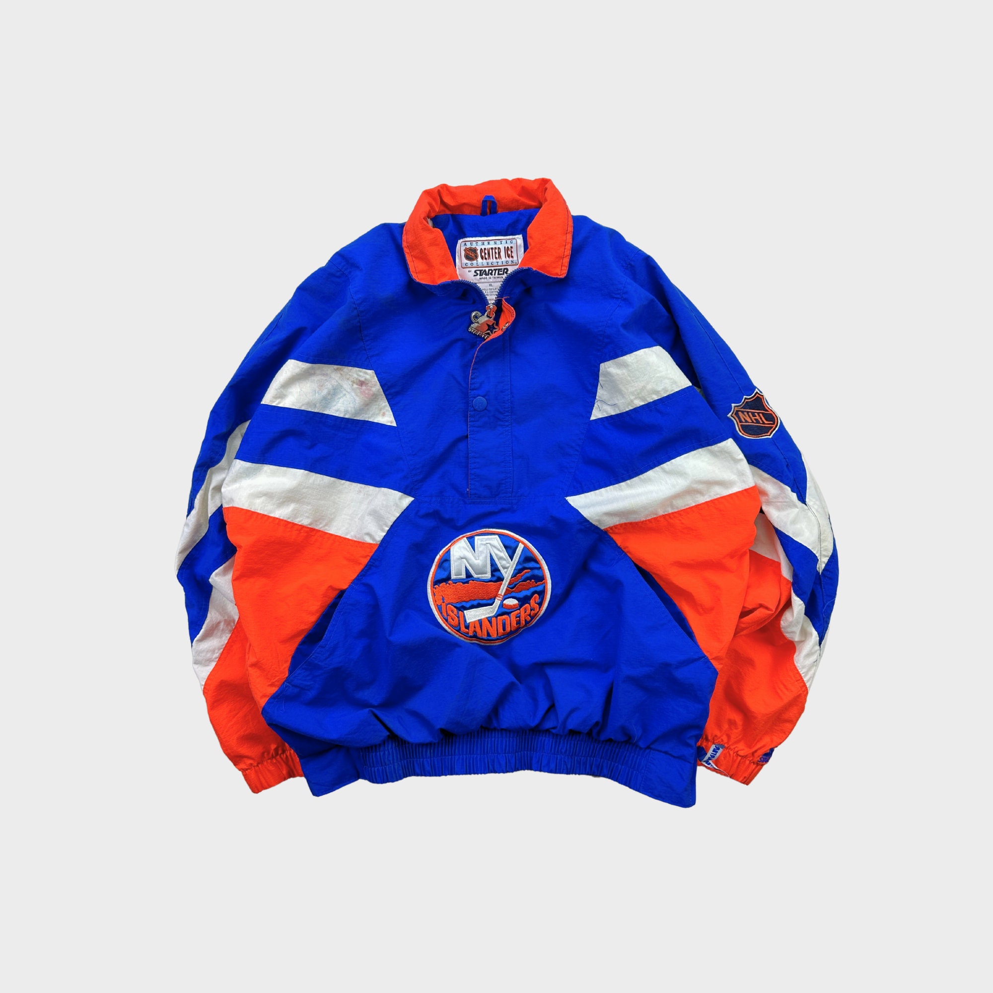 CustomCat New York Islanders The Fisherman Vintage NHL Crewneck Sweatshirt Navy / XL