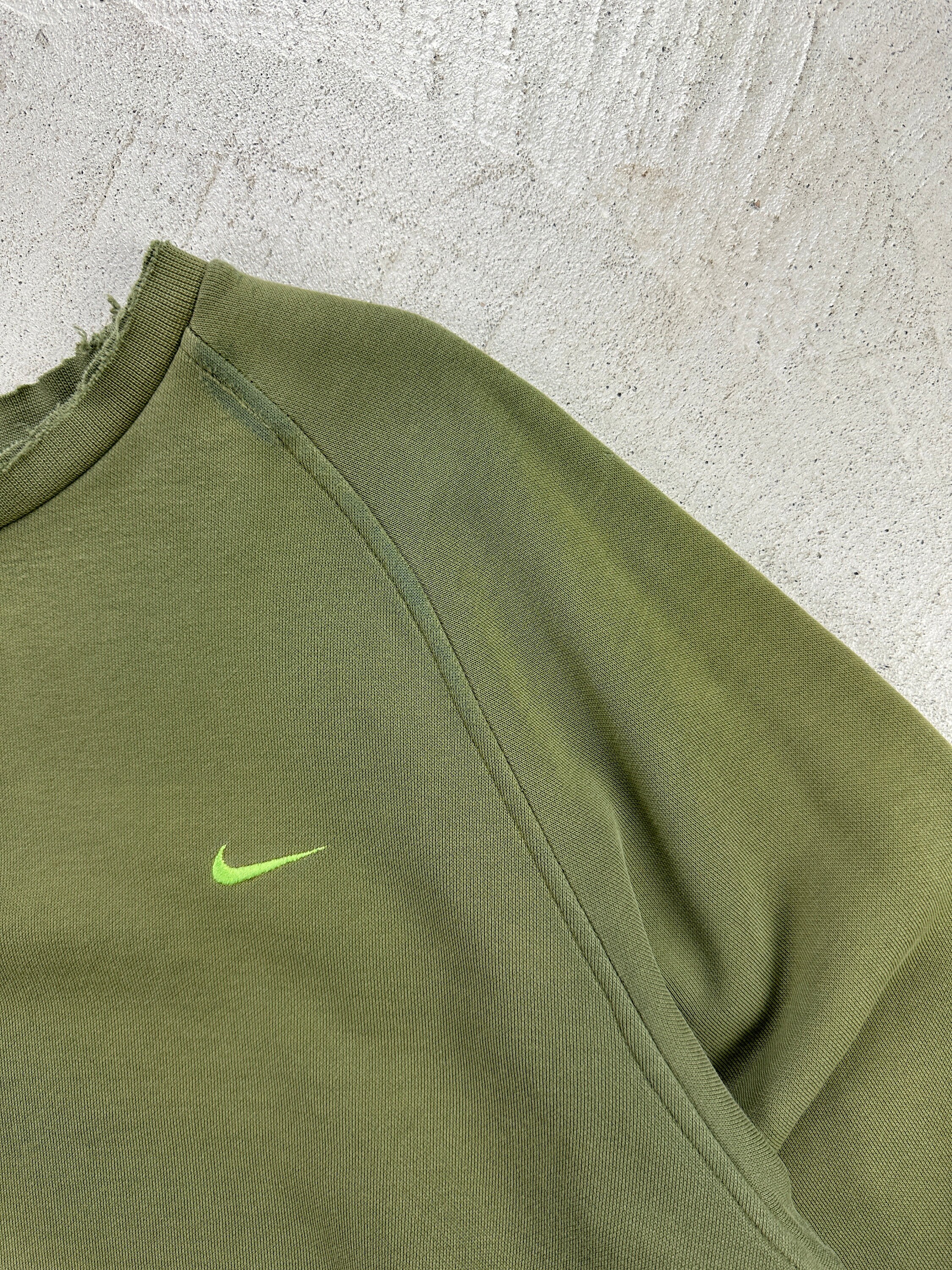 vintage olive green nike sweatshirt