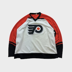 Vintage 90er Jahre Philadelphia Flyer NHL CCM Besticktes Trikot