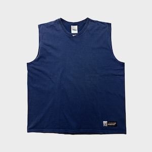 Vintage 2000s Nike Basketball Mid-Swoosh Embroidered Muscle Tank Top