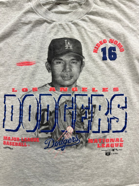 ロサンゼルス・ドジャース Tシャツ Nomo 16 Vintage 90s Los Angeles Dodgers #16 Hideo Nomo MLB Nutmeg