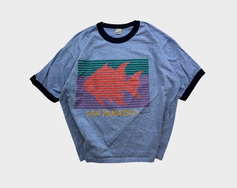 Vintage 90s San Fransisco Ringer Destination Single Stitch T-Shirt