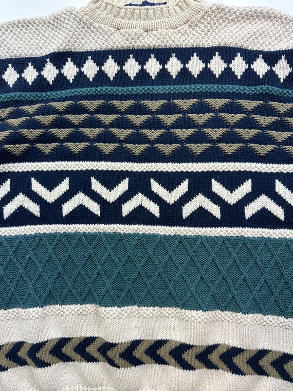 Vintage 90s John Weitz Geometric Cotton Knit Grandpa Sweater - Etsy Vintage 90s John Weitz Geometric Cotton Knit Grandpa Sweater - Etsy
