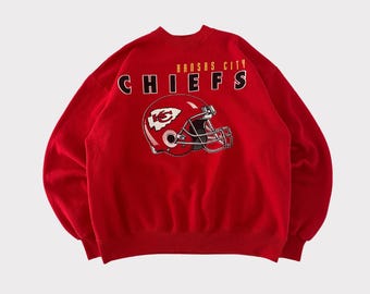 Vintage 90s Kansas City Chiefs NFL Graphic Crewneck Sweatshirt