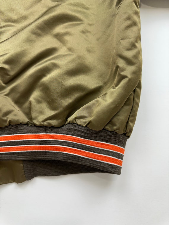 Vintage 90s Cleveland Browns NFL Embroidered Chalk Line Satin