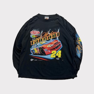 Vintage 2000s Nascar Jeff Gordon Dupont Graphic Long Sleeve Shirt