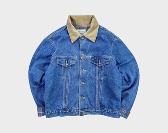 90s OshKosh Blanket Lined Denim Jean Trucker Jacket