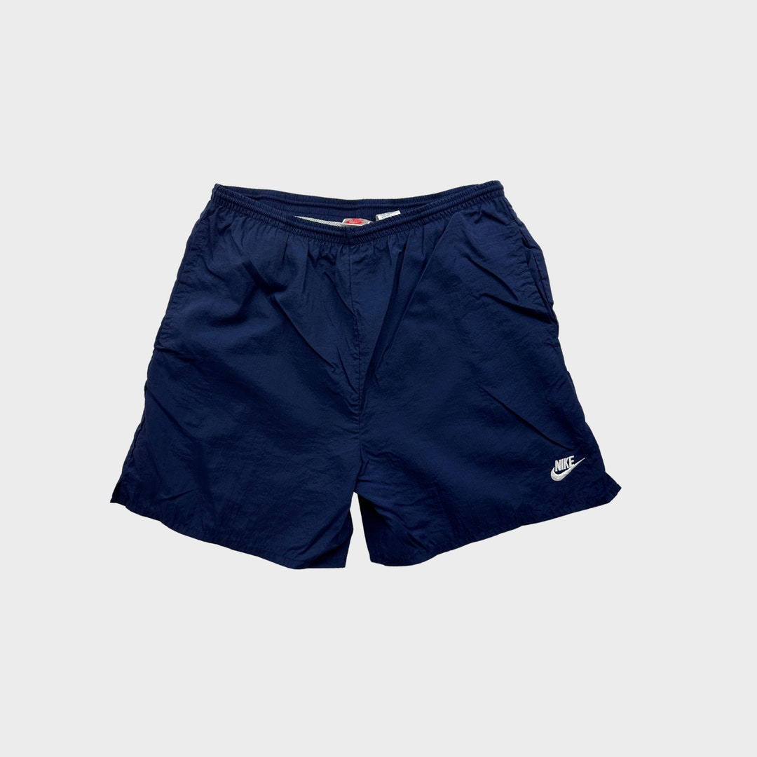 Vintage 90s Nike Nylon Embroidered Adjustable Waist 5-inch Shorts