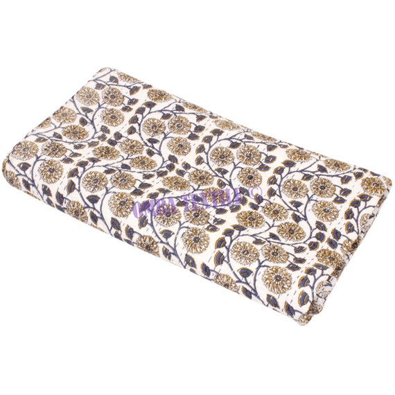 Beige Kantha Throw Blanket Beige Kantha Throw Blanket