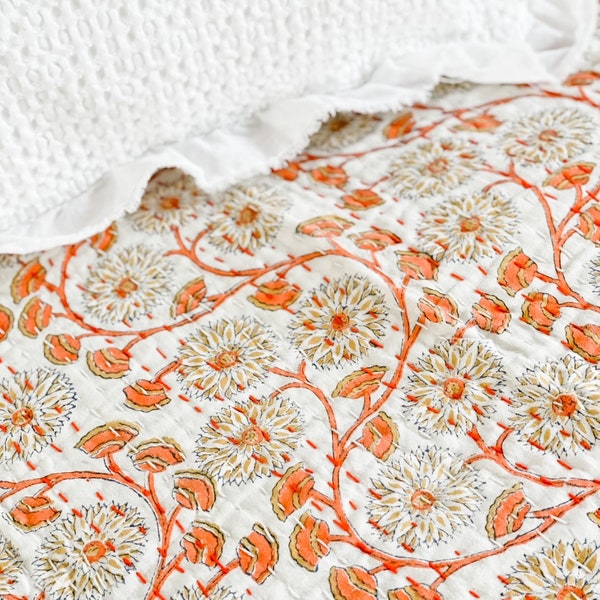 Orange Quilt - Etsy