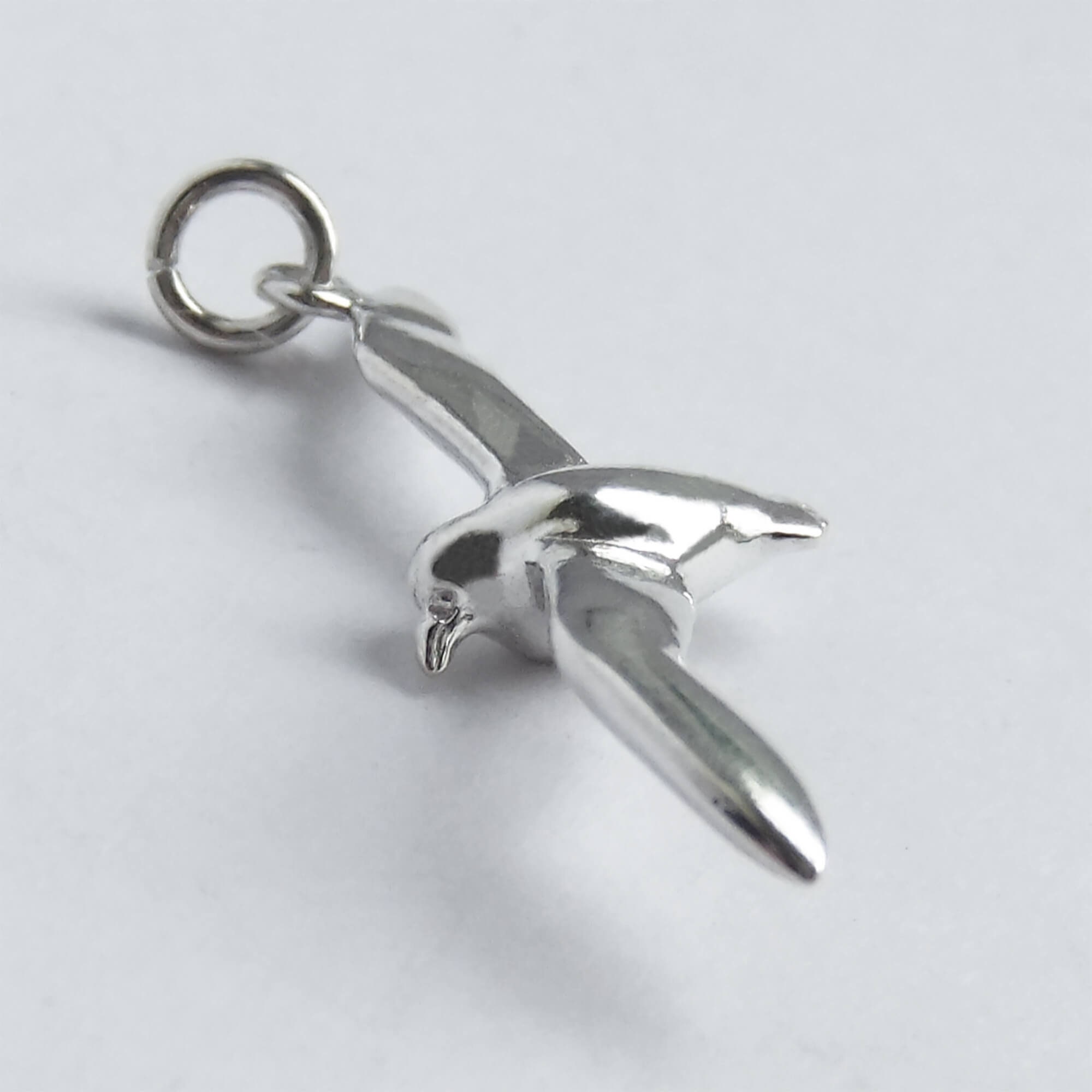 Sterling Silver Charm Albatross .925 Flying Bird Pendant - Etsy