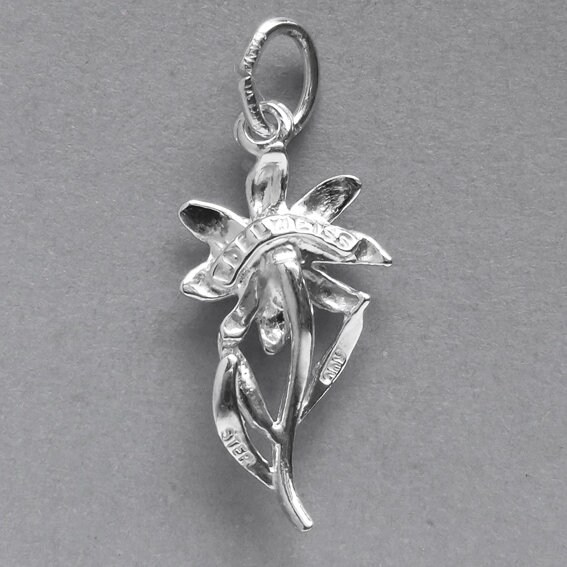 Sterling Silver Charm Edelweiss Flower .925 Pendant - Etsy UK