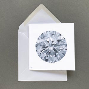 Diamant-Grußkarte innen leer